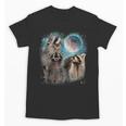 3 Racoon Moon Howling Raccoon Head For Men Women Kid Unisex T-Shirt