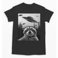 Alien UFO Raccoon Unisex T-Shirt | Fun Sci-Fi Design for Enthusiasts
