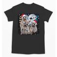 Christmas Howling Raccoon Unisex T-Shirt - Festive Family Fun