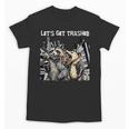 Let's Get Trashed Unisex T-Shirt - Fun Raccoon & Opossum Beer Design