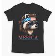Mullet Raccoon USA Flag Unisex T-Shirt - Patriotic 4th of July