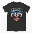 Patriotic Raccoon Unisex T-Shirt - American Flag 4th of July Theme