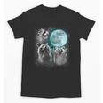 Raccoon Shirt 3 Racoons Howling At Moon Weird Cursed Unisex T-Shirt