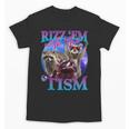 Rizz Em Retro Raccoon Meme Unisex T-Shirt | Fun Gift Tee