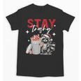 Stay Trashy Raccoon Xmas Unisex T-Shirt - Fun Holiday Animal Tee
