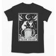 Tarot Card Vintage Crescent Moon Raccoon Unisex T-Shirt