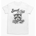 Sweet But Will Throw Hands Raccoon Sarcastic Unisex T-Shirt