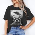 Alien UFO Raccoon Unisex T-Shirt | Fun Sci-Fi Design for Enthusiasts