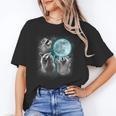 Raccoon Shirt 3 Racoons Howling At Moon Weird Cursed Unisex T-Shirt