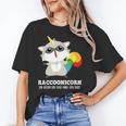 Racoonicorn Unisex T-Shirt - Whimsical Raccoon with Unicorn Horn Design