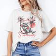 Feral Girl Summer Unisex T-Shirt - Wild Raccoon & Vacation Vibes