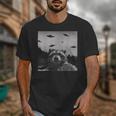 Alien UFO Raccoon Unisex T-Shirt - Galactic Fun Apparel