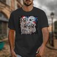 Christmas Howling Raccoon Unisex T-Shirt - Festive Family Fun
