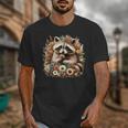 Cottagecore Floral Raccoon Unisex T-Shirt - Cute Nature Aesthetic Cottagecore Floral Raccoon Unisex T-Shirt - Cute Nature Aesthetic