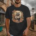 Cottagecore Raccoon T-Shirt for Book Lovers | Unisex Floral Design
