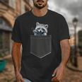 Cute Raccoon Pocket Tee - Unisex T-Shirt for Animal Lovers
