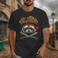 Pirate Raccoon Jolly Roger Halloween Costume Raccoon Lover Unisex T-Shirt