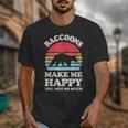Raccoon Lover Retro Tee - Fun Unisex T-Shirt for Animal Fans