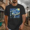Raccoon Starry Night T-Shirt - Unisex Graphic for Nature Lovers