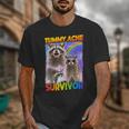 Raccoon Tummy Ache Survivor | Unisex Small T-Shirt