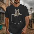 Raccoon Unisex T-Shirt - Fun Pocket Design for Animal Lovers