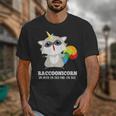 Racoonicorn Unisex T-Shirt - Whimsical Raccoon with Unicorn Horn Design