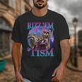 Rizz Em Retro Raccoon Meme Unisex T-Shirt | Fun Gift Tee