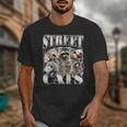 Street Cats & Raccoon Unisex T-Shirt - Vintage Rap Style