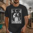 Tarot Card Vintage Crescent Moon Raccoon Unisex T-Shirt