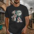 Three Possum Moon Unisex T-Shirt - Cute Howling Baby Opossums Meme