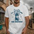 Funny Raccoon Nervous Meme Unisex T-Shirt | Trash Panda Gift Tee