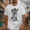 Raccoon Cowboy Graphic Tee - Unisex Meme T-Shirt for Fun