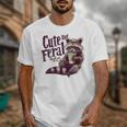 Raccoon Themed Unisex T-Shirt - Cute Vintage Design for Coffee Lovers