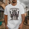 Raccoon Unhinged And Feral Retro Raccoon Feral Summer Unisex T-Shirt