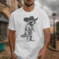 Retro 90s Raccoon T-Shirt - Trash Panda Sunset | Unisex Fun