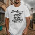 Sweet But Will Throw Hands Raccoon Sarcastic Unisex T-Shirt