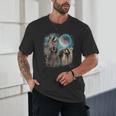 3 Racoon Moon Howling Raccoon Head For Men Women Kid Unisex T-Shirt