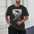 Alien UFO Raccoon Unisex T-Shirt | Fun Sci-Fi Design for Enthusiasts