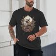 Cottagecore Raccoon Floral T-Shirt - Cute Graphic Unisex Tee