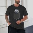 Cute Raccoon Pocket Tee - Unisex T-Shirt for Animal Lovers
