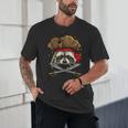 Pirate Raccoon Jolly Roger Halloween Costume Raccoon Lover Unisex T-Shirt