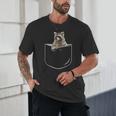 Raccoon Unisex T-Shirt - Fun Pocket Design for Animal Lovers