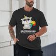 Racoonicorn Unisex T-Shirt - Whimsical Raccoon with Unicorn Horn Design