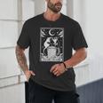 Tarot Card Vintage Crescent Moon Raccoon Unisex T-Shirt