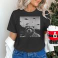 Alien UFO Raccoon Unisex T-Shirt - Galactic Fun Apparel