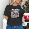 Christmas Howling Raccoon Unisex T-Shirt - Festive Family Fun