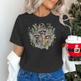 Cottagecore Raccoon Lover Unisex T-Shirt | Cute Mushroom Floral Design