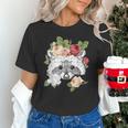 Floral Raccoon Spring Tee - Unisex Shirt for Animal Lovers