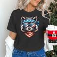 Patriotic Raccoon Unisex T-Shirt - American Flag 4th of July Theme