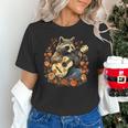 Raccoon Guitar T-Shirt–Cottagecore Floral Animal Unisex